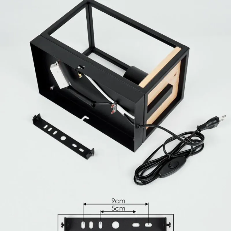 Lampes Industrielles-hofstein Applique murale Colebrook Écru, Noir, 1 lumière