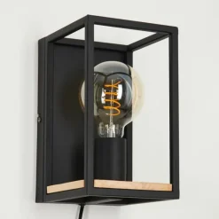 Lampes Industrielles-hofstein Applique murale Colebrook Écru, Noir, 1 lumière