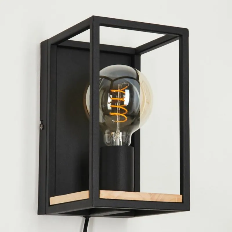 Lampes Industrielles-hofstein Applique murale Colebrook Écru, Noir, 1 lumière