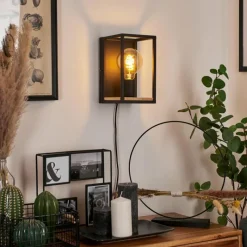 Lampes Industrielles-hofstein Applique murale Colebrook Écru, Noir, 1 lumière