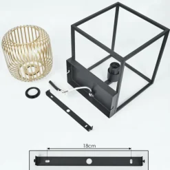 Lampes Industrielles-hofstein Applique murale Contumil Noir, 1 lumière