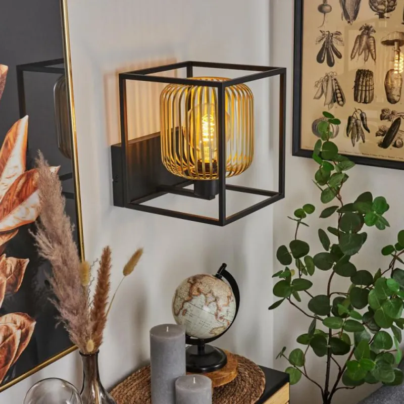 Lampes Industrielles-hofstein Applique murale Contumil Noir, 1 lumière