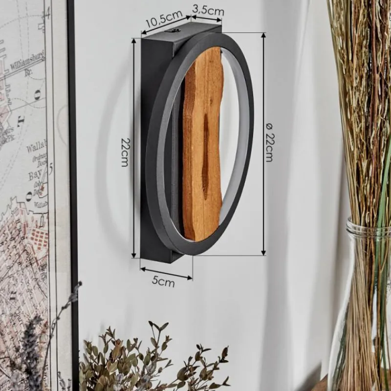 hofstein Applique murale Cornol LED Écru, Noir, 1 lumière