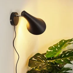 Luminaires Scandinaves-hofstein Applique murale Corralcay Chrome, Noir, 1 lumière