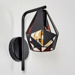 Lampes Vintages & Rétros-hofstein Applique murale Corralejo Cuivre, Noir, 1 lumière