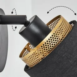 Lampes En Tissu-hofstein Applique murale Cottard Noir, 1 lumière