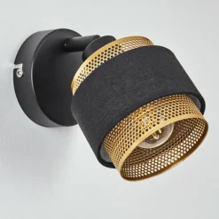 Lampes En Tissu-hofstein Applique murale Cottard Noir, 1 lumière
