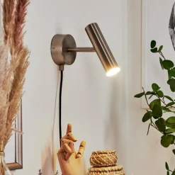 hofstein Applique murale Dalheim LED Nickel mat, 1 lumière