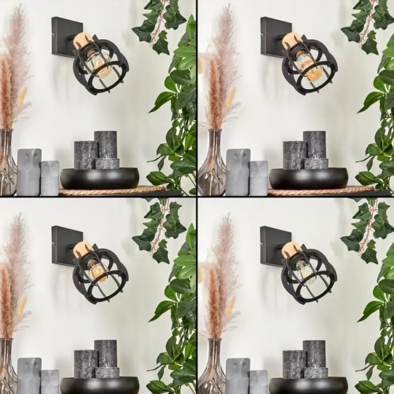 hofstein Applique murale Dandin Noir, 1 lumière* Spots Et Projecteurs