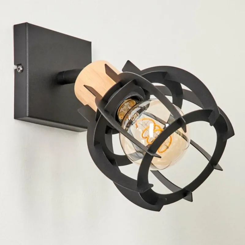 hofstein Applique murale Dandin Noir, 1 lumière* Spots Et Projecteurs