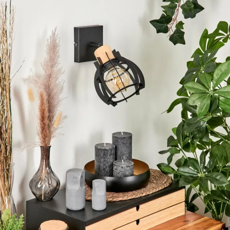 hofstein Applique murale Dandin Noir, 1 lumière* Spots Et Projecteurs