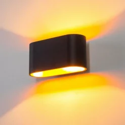 Lampe Turque-hofstein Applique murale Dapp Or, Noir, 1 lumière