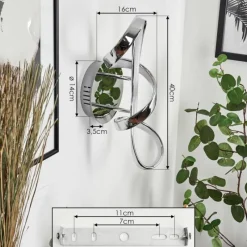 hofstein Applique murale Dauntey LED Chrome, Blanc, 1 lumière