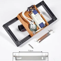 Lampes En Bois-hofstein Applique murale Deadwood LED Brun, Chrome, Couleur bois, 2 lumières