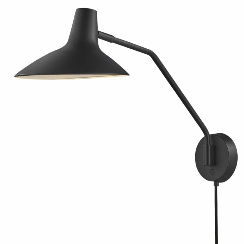 Luminaires Scandinaves-Design For The People by Nordlux Applique murale DARCI Noir, 1 lumière