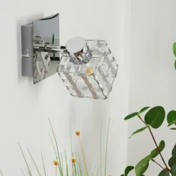 hofstein Applique murale Desrue Chrome, Argenté, 1 lumière