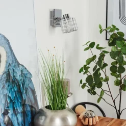 hofstein Applique murale Desrue Chrome, Argenté, 1 lumière