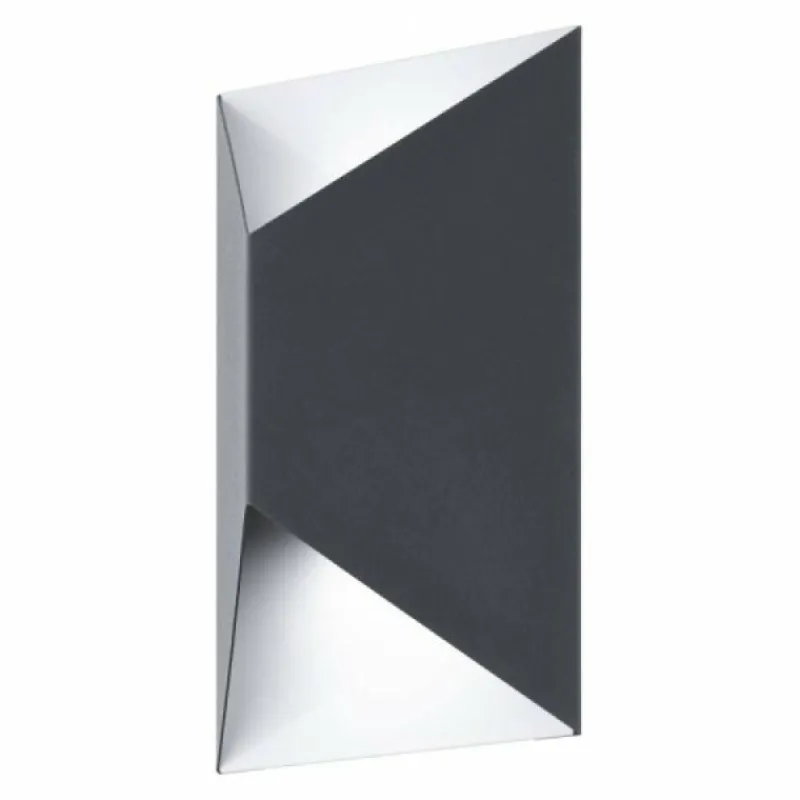 Luminaires Eglo Applique murale d'extérieur Eglo PREDAZZO LED Anthracite, Blanc, 2 lumières