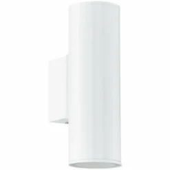 Luminaires Eglo Applique murale d'extérieur Eglo RIGA Blanc, 2 lumières