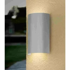 Luminaires Eglo Applique murale d'extérieur Eglo CORFINO LED Argenté, 2 lumières
