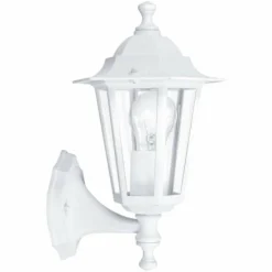 Luminaires Rustiques-Luminaires Eglo Applique murale d'extérieur Eglo LATERNA 5 Blanc, 1 lumière