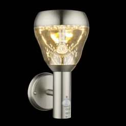 Luminaires Globo Lighting Applique murale d'extérieur Globo LED Clair, 1 lumière, Détecteur de mouvement