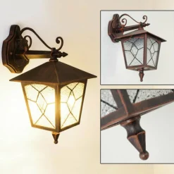 Luminaires Rustiques-hofstein Applique murale d'extérieur TOK Brun, Rouille, 1 lumière