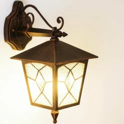 Luminaires Rustiques-hofstein Applique murale d'extérieur TOK Brun, Rouille, 1 lumière