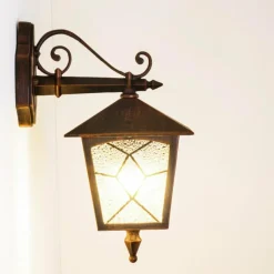 Luminaires Rustiques-hofstein Applique murale d'extérieur TOK Brun, Rouille, 1 lumière