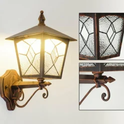 hofstein Applique murale d'extérieur TOK Brun, Rouille, 1 lumière