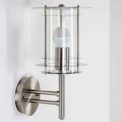 hofstein Applique murale d'extérieur VALDEZ Acier inoxydable, 1 lumière