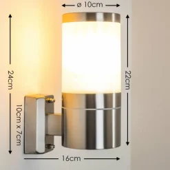 hofstein Applique murale d'extérieur TOLSONA Acier inoxydable, 1 lumière