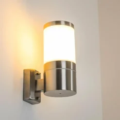 hofstein Applique murale d'extérieur TOLSONA Acier inoxydable, 1 lumière