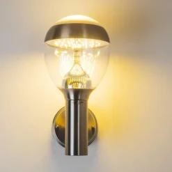 hofstein Applique murale d'extérieur CORDOVA LED Acier inoxydable, 1 lumière