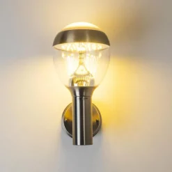 hofstein Applique murale d'extérieur CORDOVA LED Acier inoxydable, 1 lumière