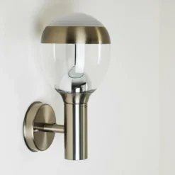 hofstein Applique murale d'extérieur CORDOVA LED Acier inoxydable, 1 lumière