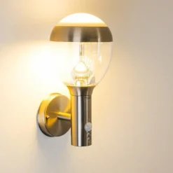 hofstein Applique murale d'extérieur CORDOVA LED Acier inoxydable, 1 lumière