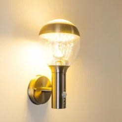 hofstein Applique murale d'extérieur CORDOVA LED Acier inoxydable, 1 lumière
