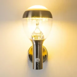 hofstein Applique murale d'extérieur CORDOVA LED Acier inoxydable, 1 lumière