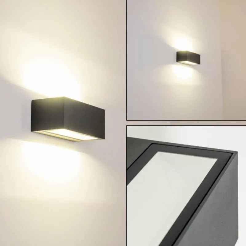 hofstein Applique murale d'extérieur GEMINI LED Anthracite, 1 lumière