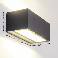 hofstein Applique murale d'extérieur GEMINI LED Anthracite, 1 lumière