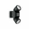 Luminaires Ideallux Applique murale d'extérieur Ideal Lux XENO Noir, 2 lumières