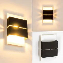 hofstein Applique murale d'extérieur Tidan LED Blanc, 2 lumières