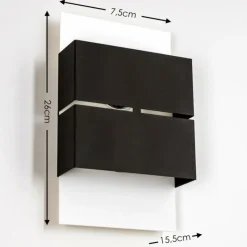 hofstein Applique murale d'extérieur Tidan LED Blanc, 2 lumières