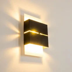 hofstein Applique murale d'extérieur Tidan LED Blanc, 2 lumières
