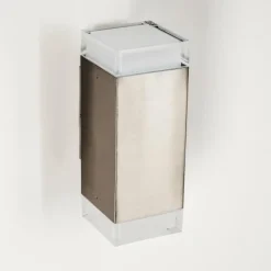 hofstein Applique murale d'extérieur Tibor LED Acier inoxydable, 2 lumières