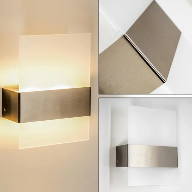 hofstein Applique murale d'extérieur Vara LED Acier inoxydable, 2 lumières