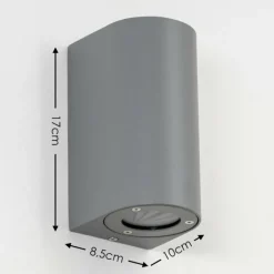 hofstein Applique murale d'extérieur Boda Gris, 2 lumières