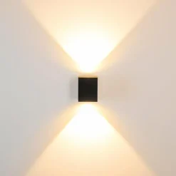 hofstein Applique murale d'extérieur Orsa LED Noir, 2 lumières