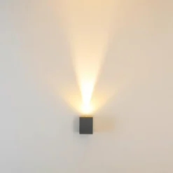 hofstein Applique murale d'extérieur Orsa LED Gris, 2 lumières